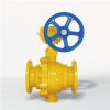 flange worm gear gas ball valve pipe equipments